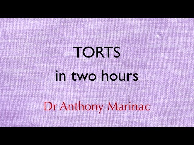 Tort Law in Two Hours