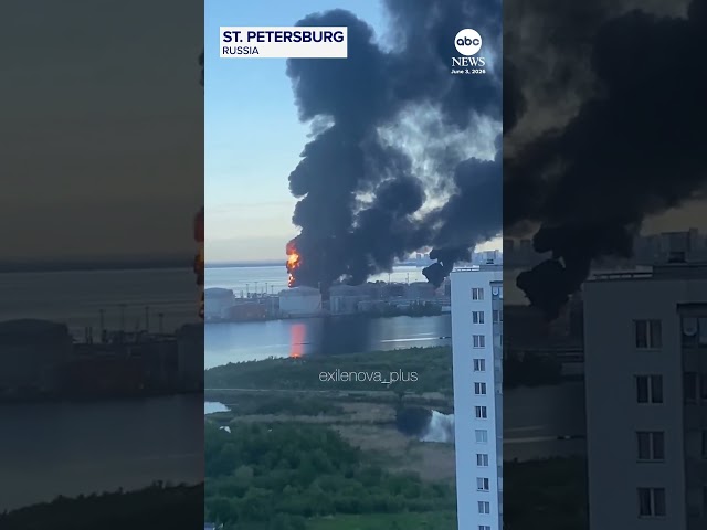 Ukrainian drones hit St. Petersburg oil facility