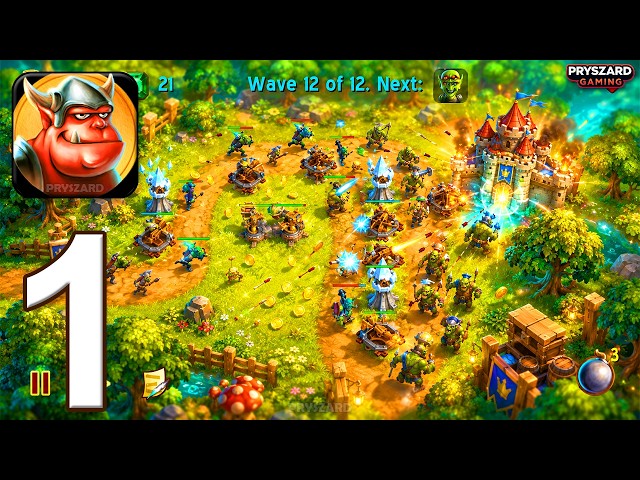 Towers N Trolls - Gameplay Walkthrough Part 1 - Tutorial Classic Tower Defense Game (iOS, Android)