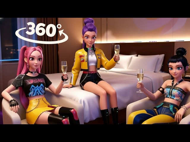 💥 HUNTRIX in Danger! The Dark Plot Unfolds ⚡ | K-Pop Demon Hunters Story 360 VR