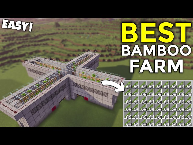 How to Build Easy Automatic Bamboo Farm Minecraft 1.21+ | Java & Bedrock Edition