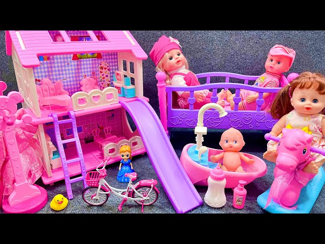 10 Minutes Satisfying with Unboxing Barbie Doll House, Swing&Slide Toys Collection Review｜ASMR