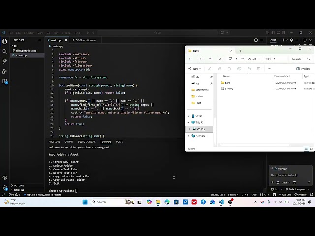 Activity 4: Windows-Based Command Line Interface (using C++ & Step by step beginner)
