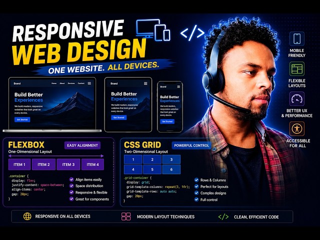 Flexbox vs CSS Grid: Which One Should You Use? | Responsive Web Design Tutorial