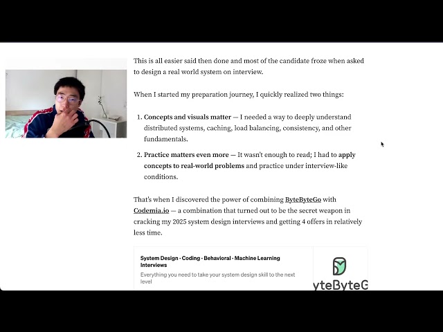 How I Combined ByteByteGo and Codemia.io to Crack System Design Interviews in 2025