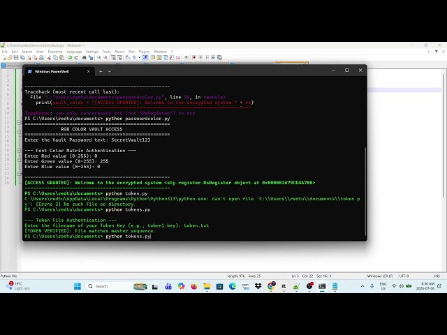 Adding PGP-Style Token Files to My Python Vault (Part 2) | RGB Password Vault (ariananation)