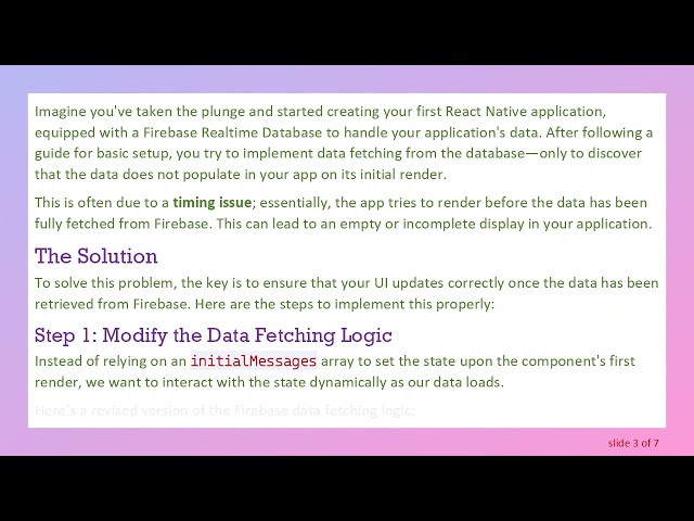 How to Integrate Firebase Realtime Database with Your React Native App