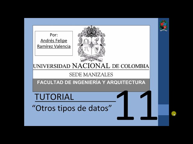Tutorial 11 de MATLAB en español - Otros Tipos de Datos