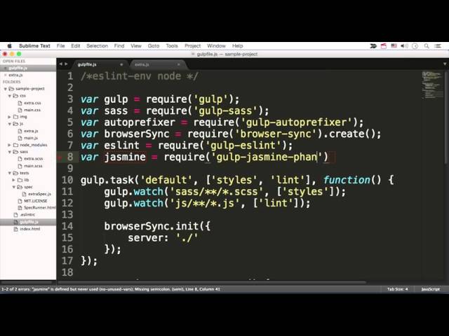Unit Testing in Gulp