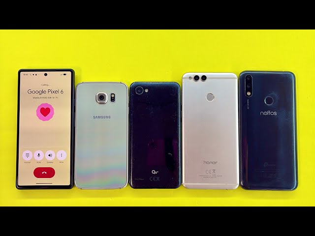 Outgoing Call Google Pixel 6 | Incoming Call Samsung S7 + LG G6+ + Honor X7 + Neffos X20 Pro 