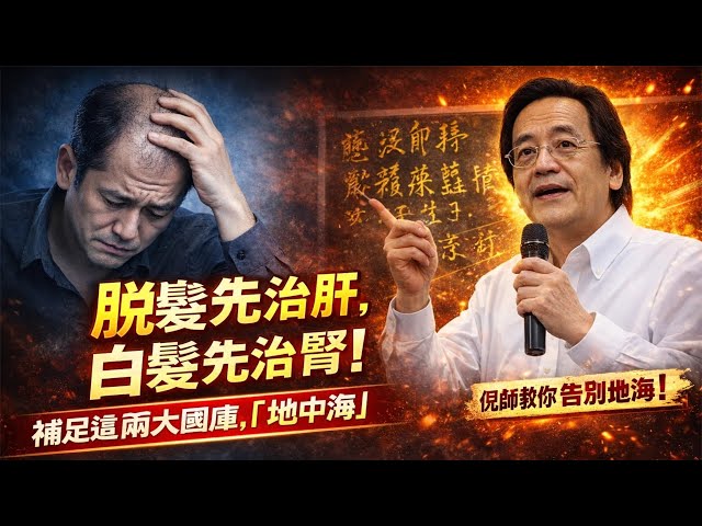 【倪師真言】脫髮先治肝，白髮先治腎！西醫治不好的「地中海」，中醫從根論治：補足這「兩大國庫」，讓黑髮自己長回來！#倪師 #倪海厦 #中國醫 #中医 #中医传承 #补肾 #健康 #健康養生 #健康科普