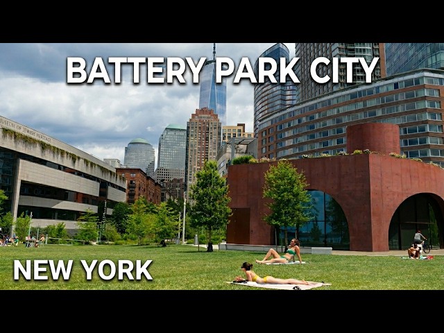 New York's Most Peaceful Neighborhood?  Battery Park City Walk | 4K