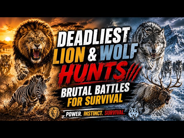 Apex Predators in Action: Lions & Wolves’ Deadliest Hunts