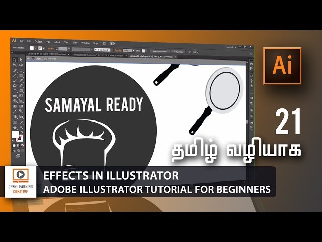 Adobe Illustrator Tutorial for Beginners | Effects in Illustrator | Lesson 21/23 | Tamil Tutorial