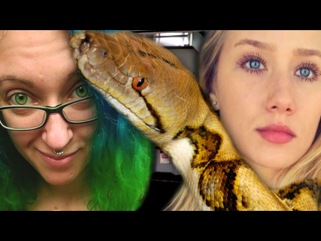 GIRLS HANDLE HUGE PYTHON SNAKE! | BRIAN BARCZYK