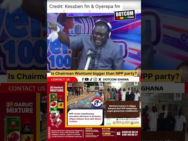 Is chairman Wontumi bigger than the NPP party? #ghana #party #npp #okatakyieafrifa #youth