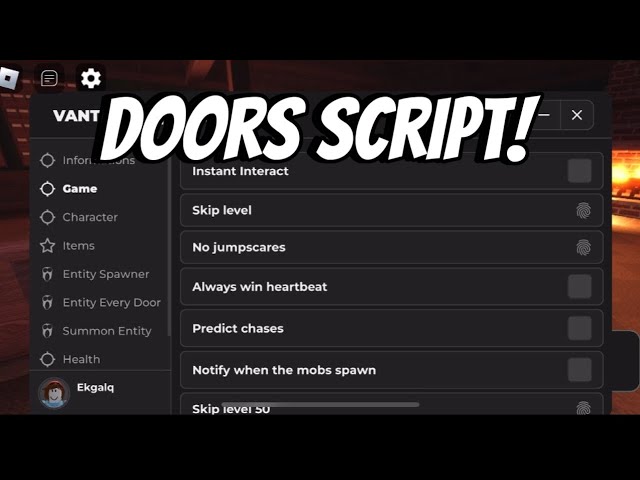 *NEW* Doors Vanta Hub Script | Keyless | Alot Of Features | Pastebin!