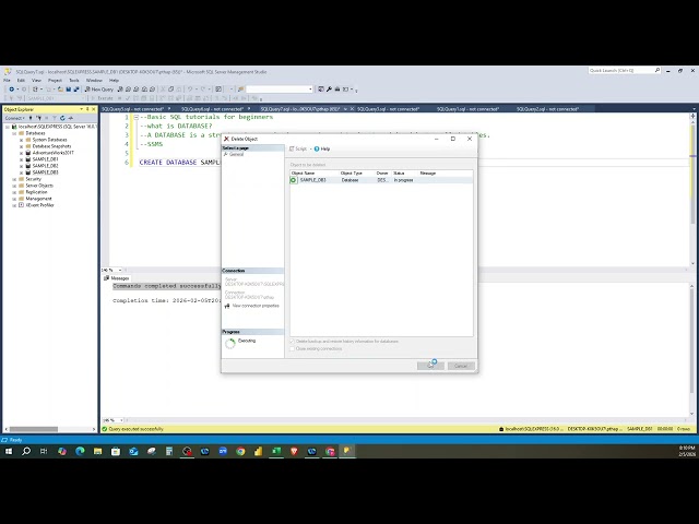 How to CREATE a DATABASE in SSMS
