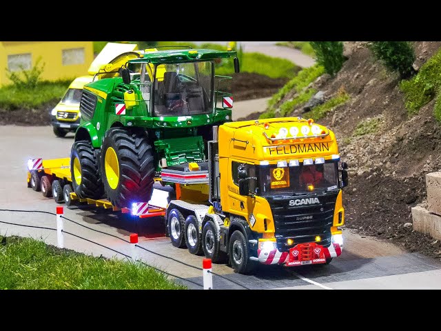 Mega rc model trucks rc heavy haulage rc tractors rc excavators in action!! Rc Lesu digger ET30h