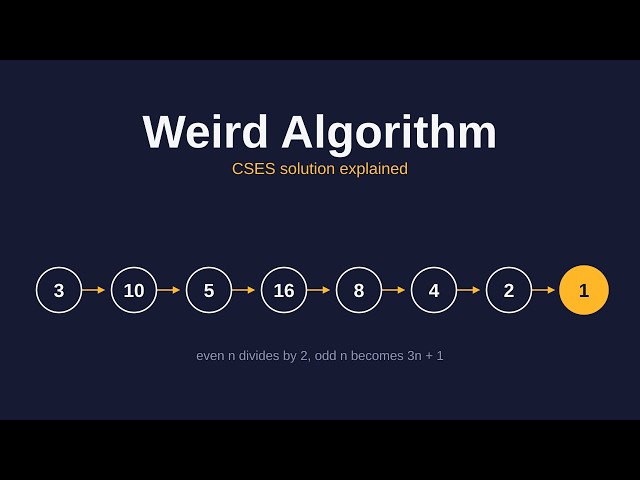 Weird Algorithm ● Introductory Problems ● CSES