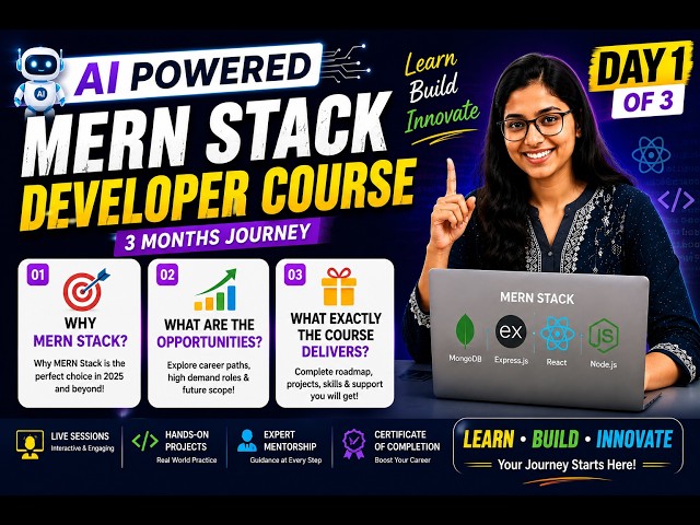 Day 1 | AI-Powered MERN Stack Developer Course | Why MERN Stack? Job Opportunities & Course Roadmap