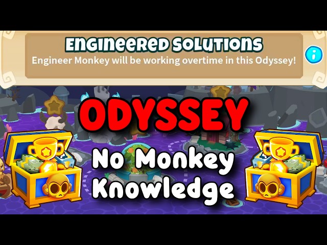 BTD6 Odyssey | No Monkey Knowledge Guide | Hard Mode Tutorial | Engineered Solutions