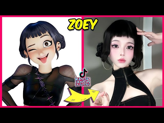 KPOP Demon Hunters in Real Life TikTok Version~🎵Guess KPOP Demon Hunters Character By Voice🔥