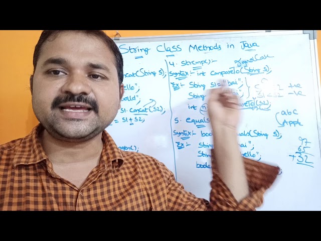 STRING CLASS & STRING CLASS METHODS - JAVA PROGRAMMING