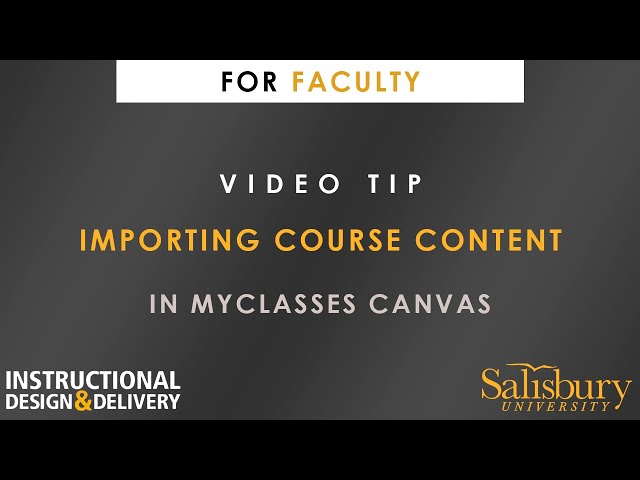 xx old - Importing Course Content in MyClasses