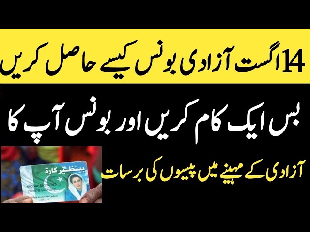 Bisp 14 August Azadi Bonus | 8171 Ehsaas Program New Update 2025