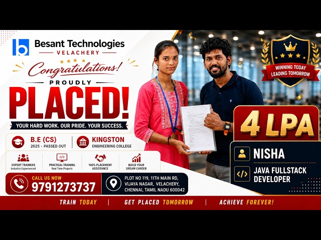 Fullstack Course in Chennai | 4LPA Nisha | Best IT Training Institute in Chennai | Success Story