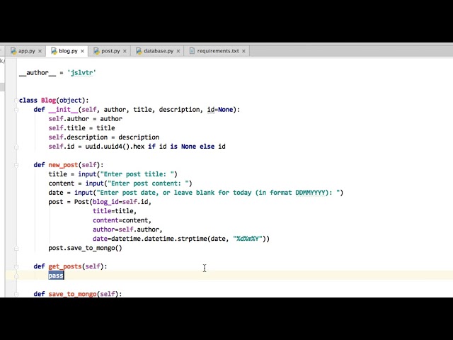 31   The Blog class and @classmethods