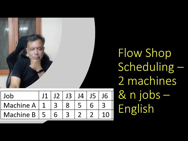 Flow Shop Scheduling - n jobs & 2 machines - Johnson's Algorithm - English
