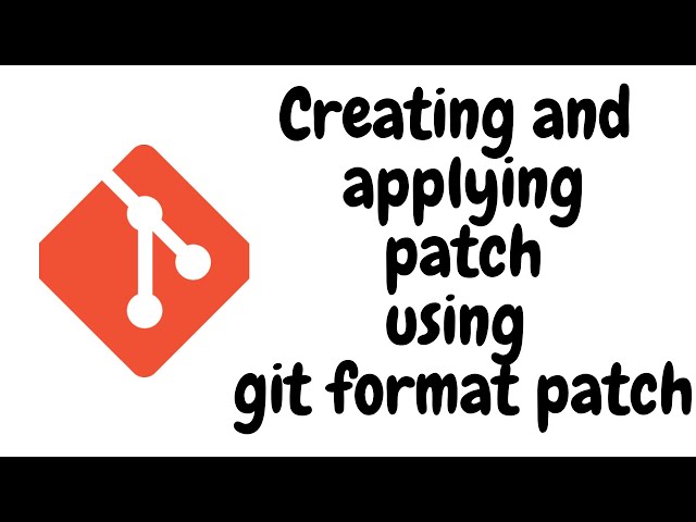 Creating and applying patch using git format patch