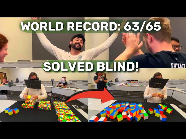 Multi-Blind WORLD RECORD: 63/65 in 58:23 [Graham Siggins]