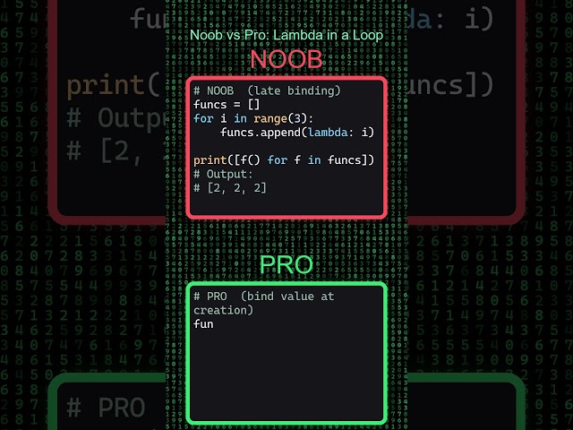 Noob vs Pro: Lambda in a Loop