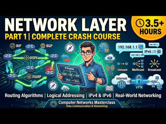 Network Layer Complete Crash Course Part 1| Routing Algorithms, IP Addressing, IPv4 vs IPv6