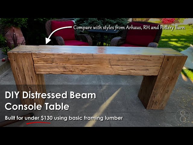 RH (Restoration Hardware) and Arhaus Inspired Beam Console Table