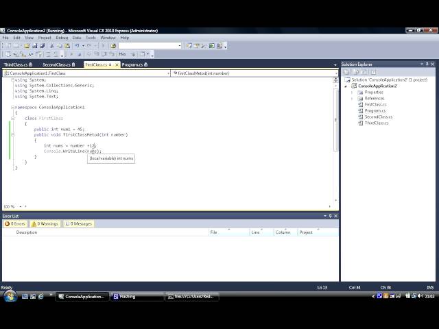 C# Beginner Programming Methods, Passing Aguments Part 13