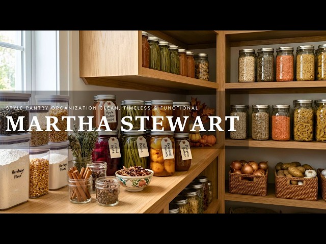 Martha Stewart Style Pantry Organization: Clean, Timeless & Functional