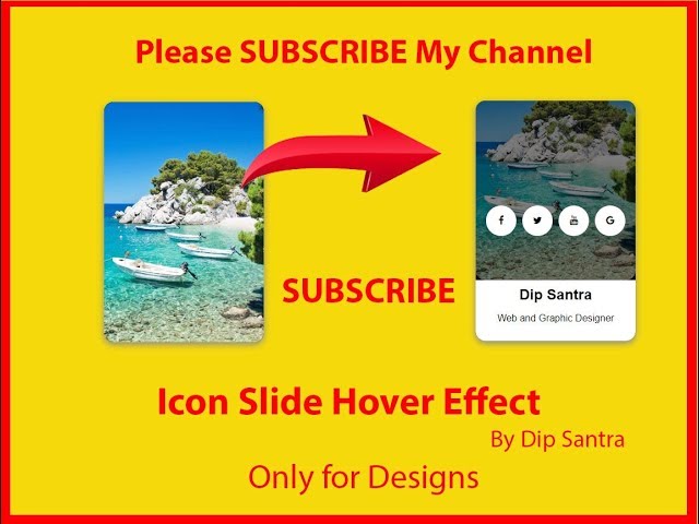 how to create css Icon Hover Effect // Css hover effects tutorial