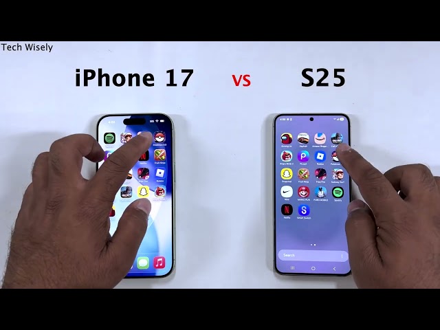 iPhone 17  vs SAMSUNG S25 - Speed Test