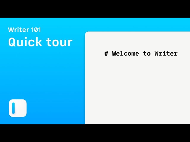 iA Writer 101 - Quick tour