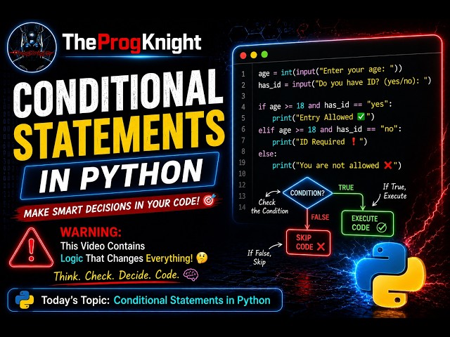 Python Conditional Statements Explained 🔥 | if, elif & else | Python for Beginners