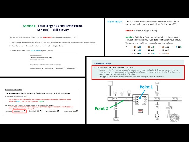 Section E - Fault diagnosis and rectification - AM2 pre assessment manual