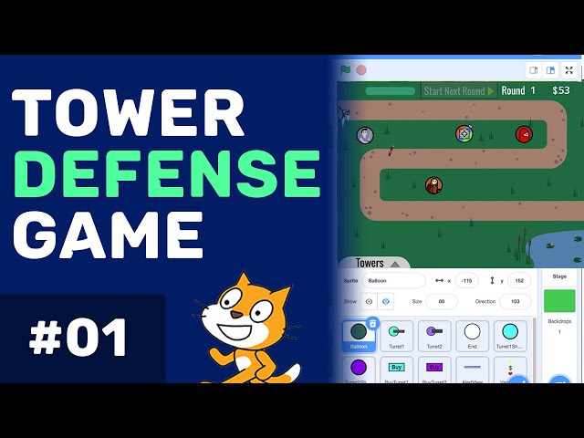 Scratch Tutorial: Tower Defense Game! (Ep. 1)