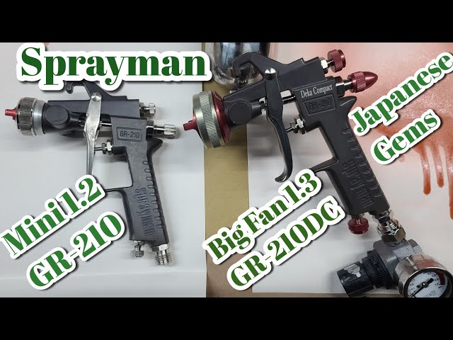 Sprayman GR-210DC 1.3 & GR-210 1.2 Pattern Review/introduction Big Mini Sprayguns