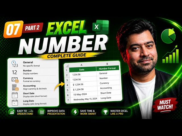 MS Excel Number Formatting & Date Format | Lecture 07 Part 2 | Rohaan Digital Skill | Urdu/Hindi