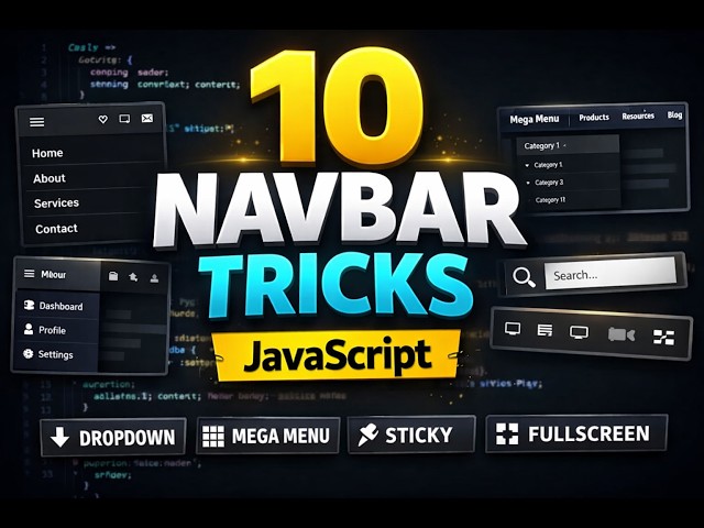 10 JavaScript Navbar Tricks for Modern Websites (Responsive Navigation Tutorial)
