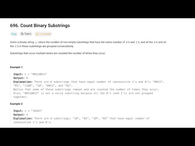 Count Binary Substrings